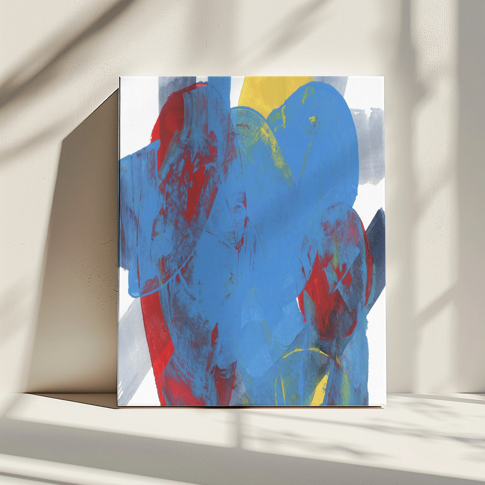 Abstract Blue Red Yellow Shapes 3 | Canvas