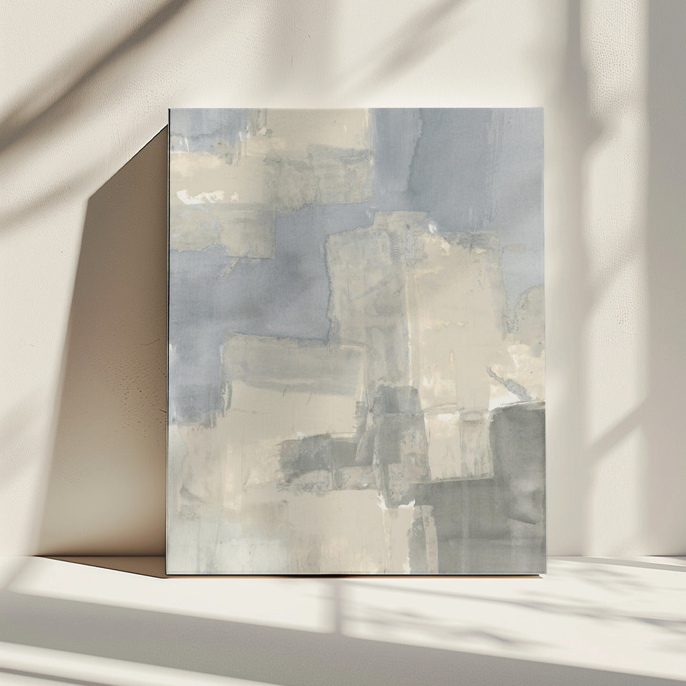 Abstract Neutral Grey and Beige Shapes 2 | Canvas