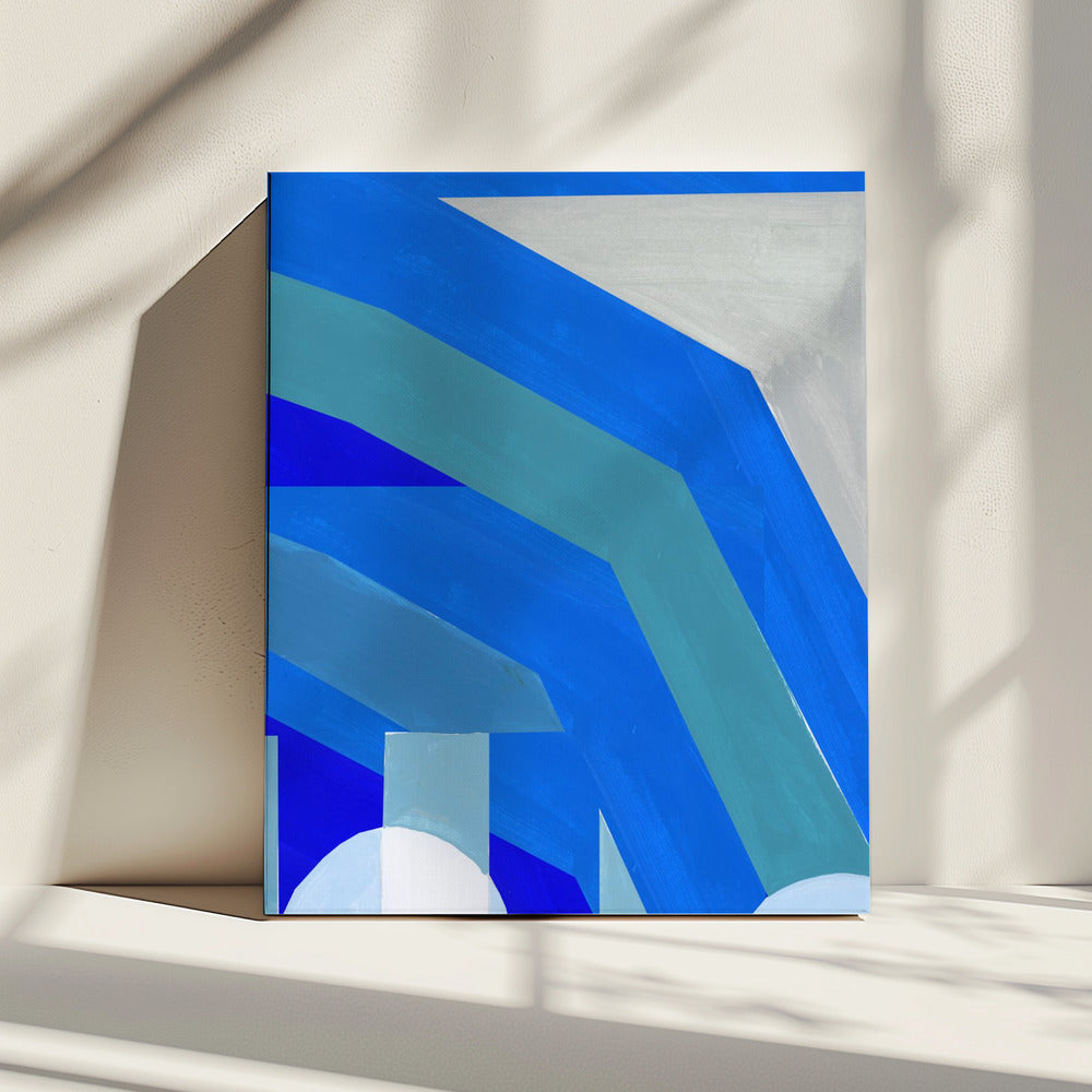 Blue French Stripes 1 | Canvas