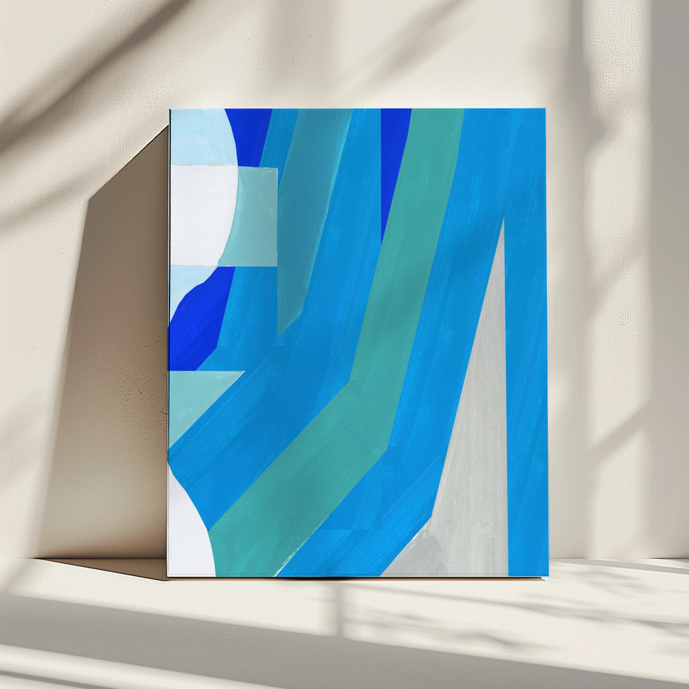 Blue French Stripes 2 | Canvas