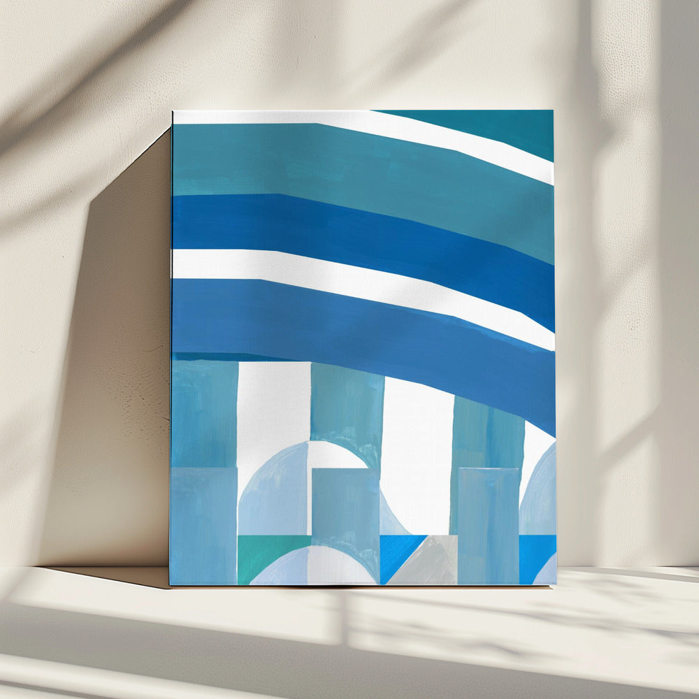Blue French Stripes 3 | Canvas