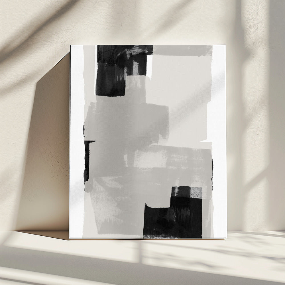 Black and White Abstract Composition No.3 | Canvas