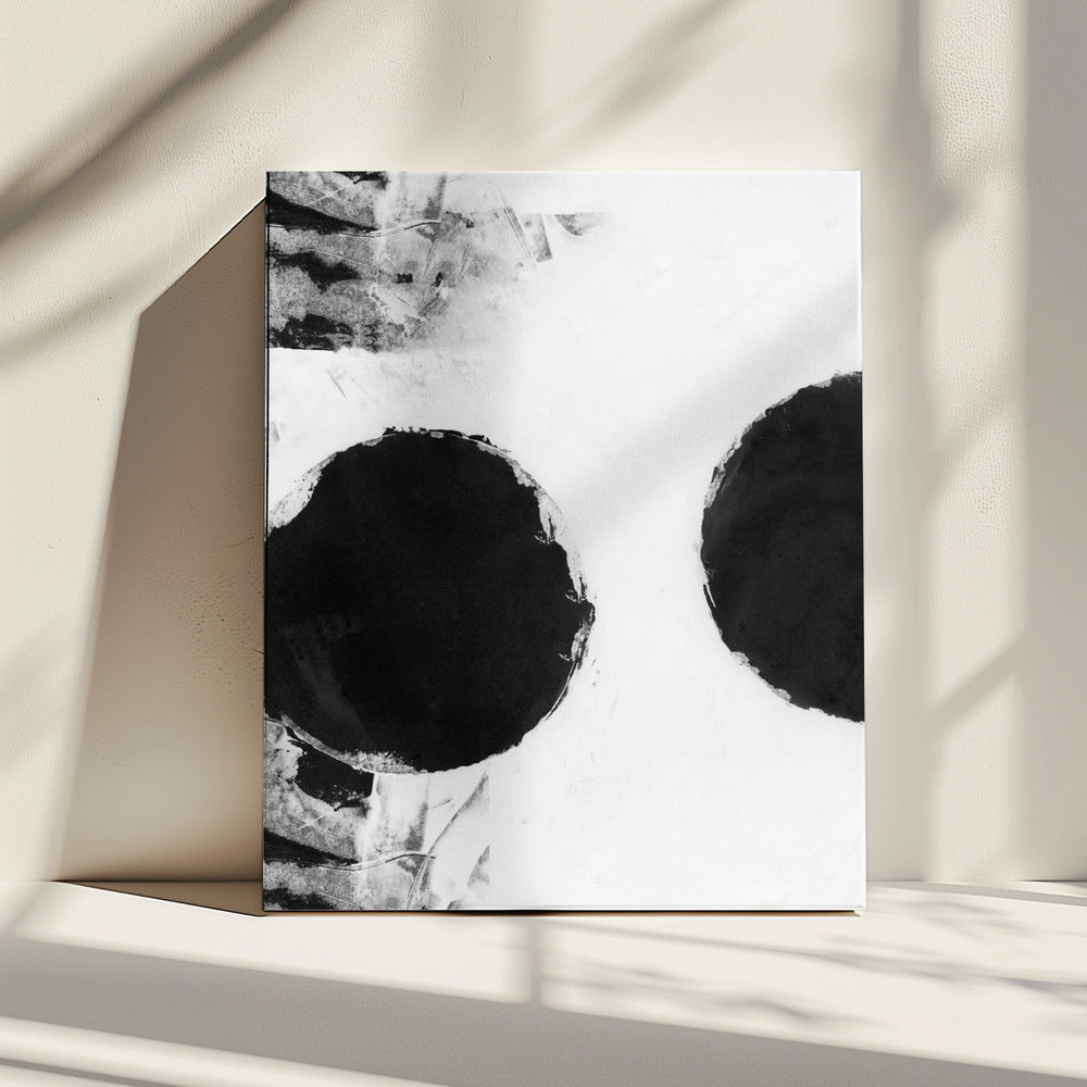 Black and White Abstract Dots 3 | Canvas