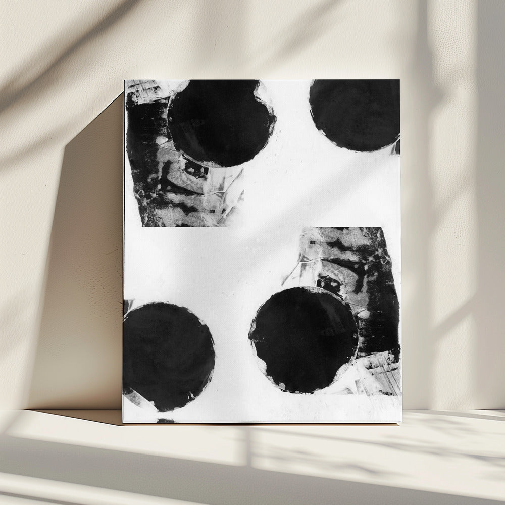 Black and White Abstract Dots 8 | Canvas