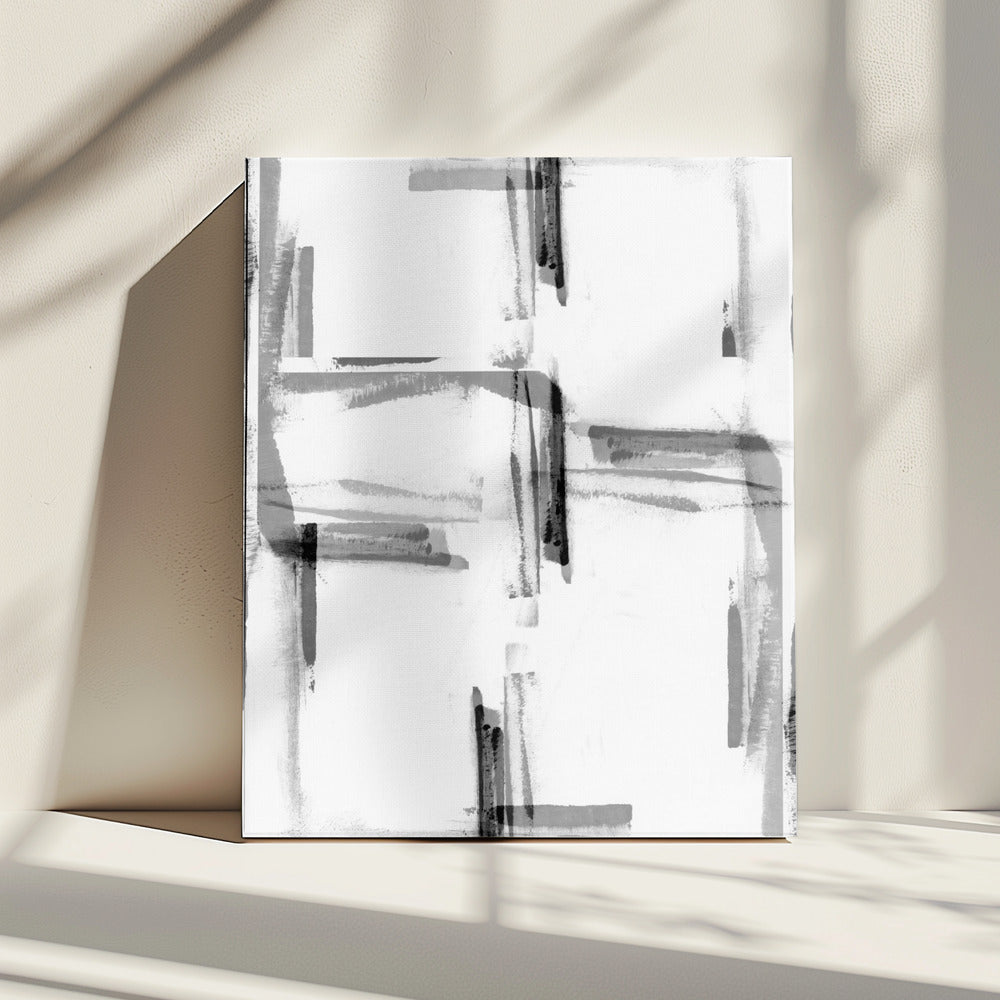 Minimal Black and White Abstract 2 | Canvas