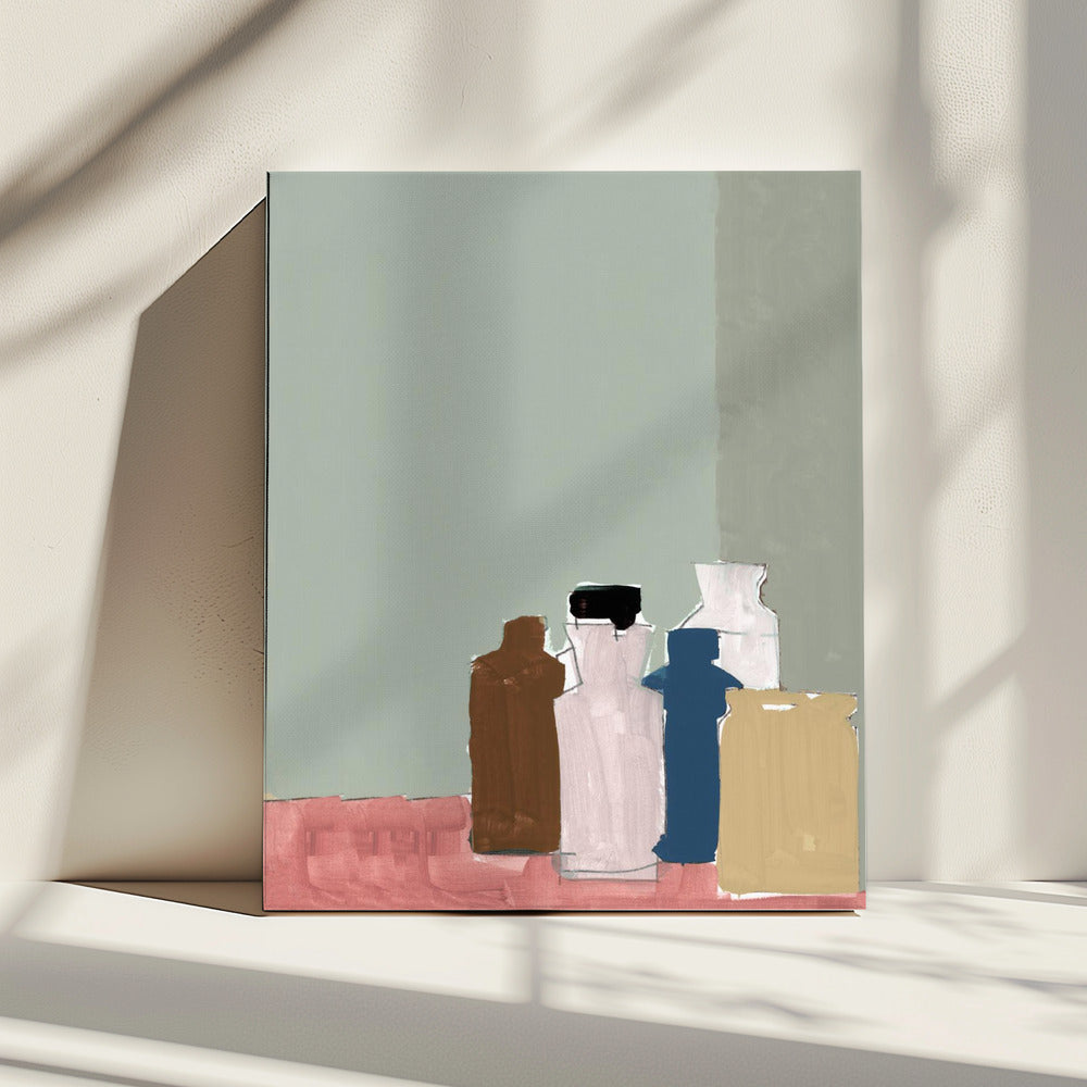 Vintage Clay Pots On Table 1 | Canvas