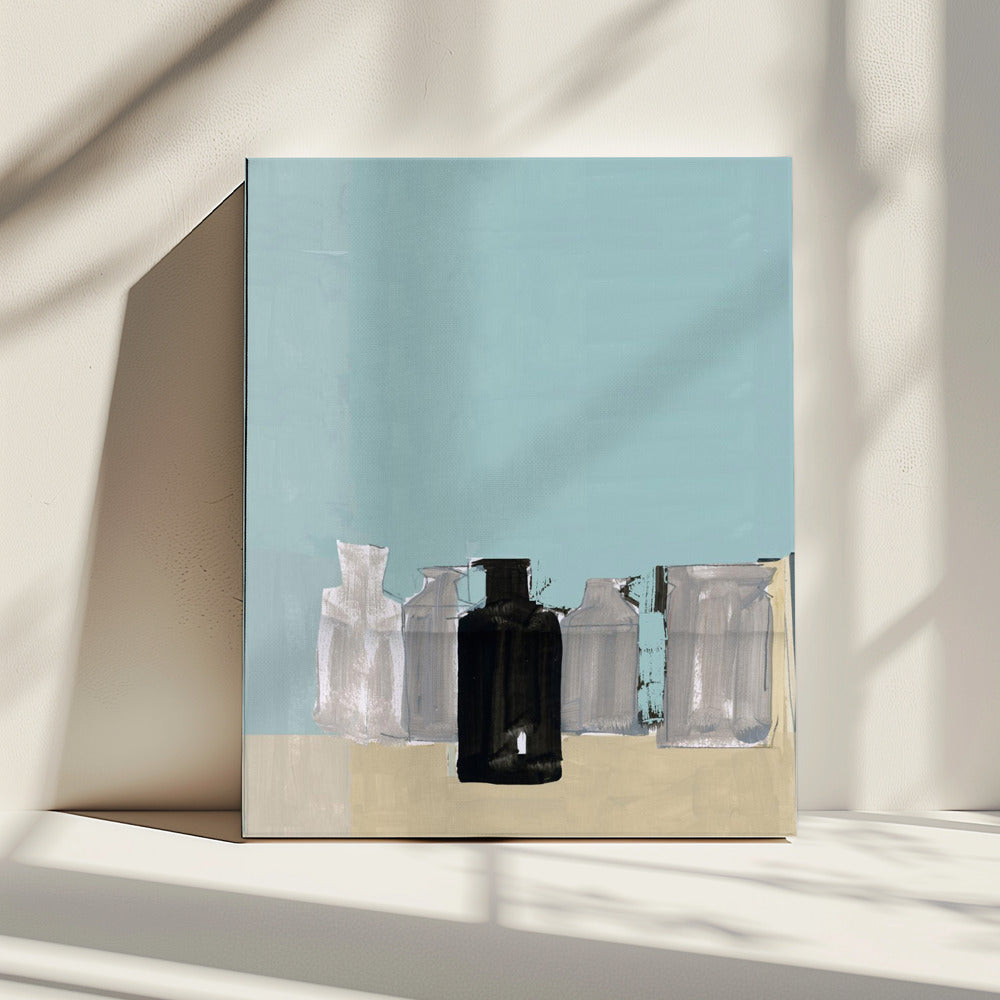 Vintage Clay Pots On Table 2 | Canvas