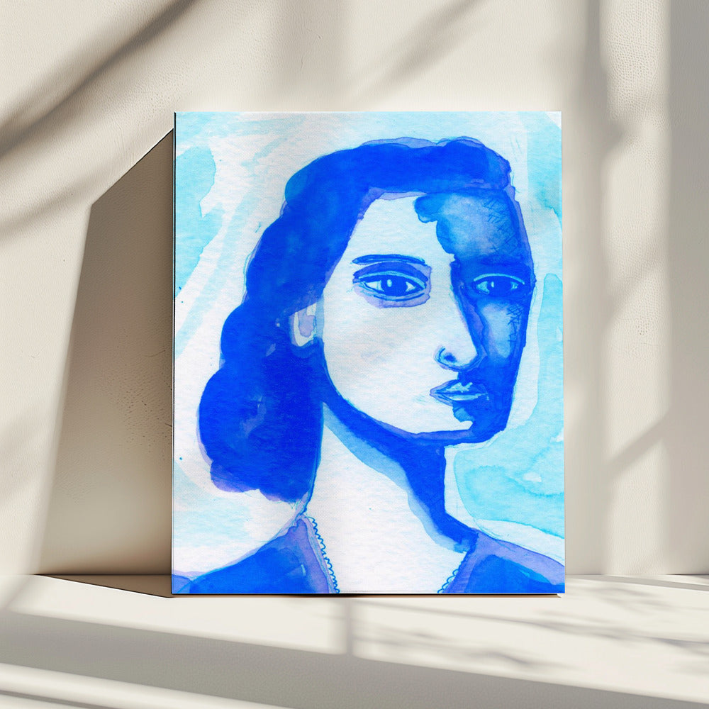 The deep thinker blue | Canvas
