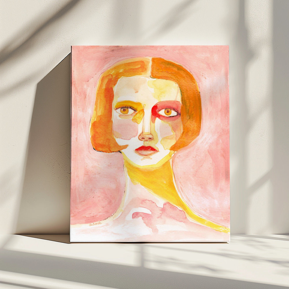 Lady with Bob haircut | Canvas