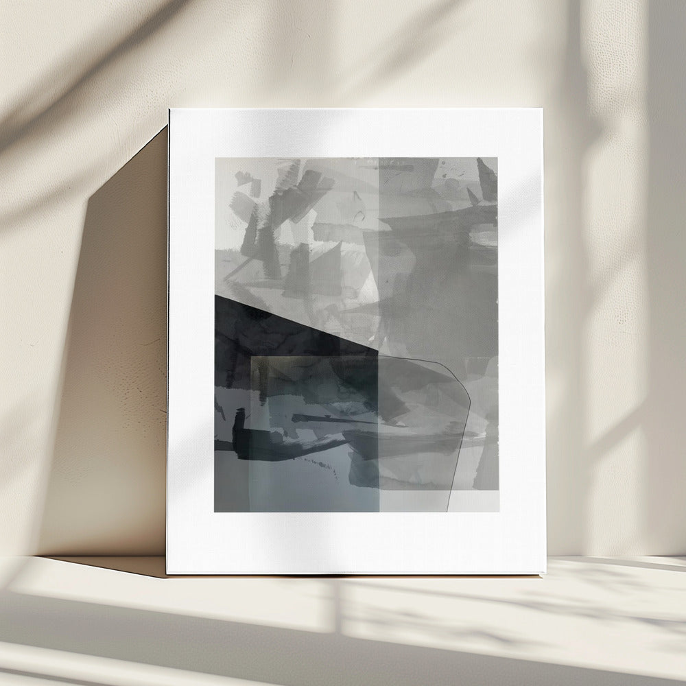 Abstract Monochrome Wash 1 | Canvas