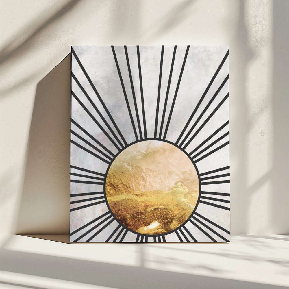 Black gold mid sun | Canvas