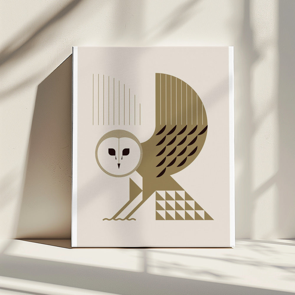 Golden Animals - Barn Owl (White) | Canvas