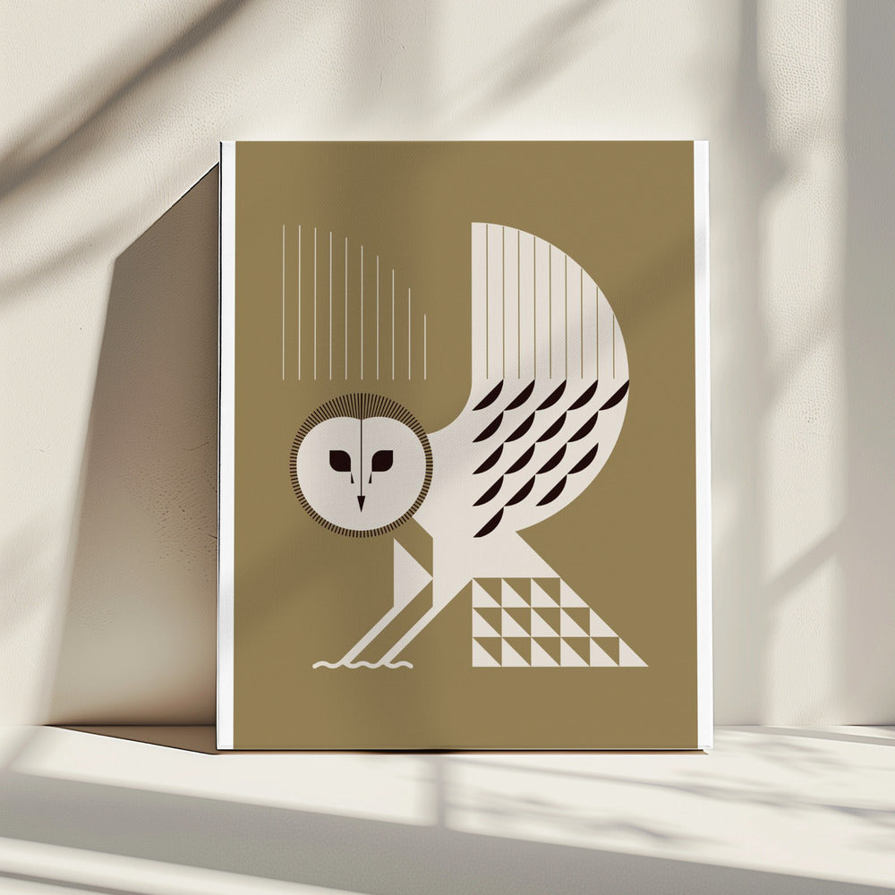 Golden Animals - Barn Owl (Gold) | Canvas