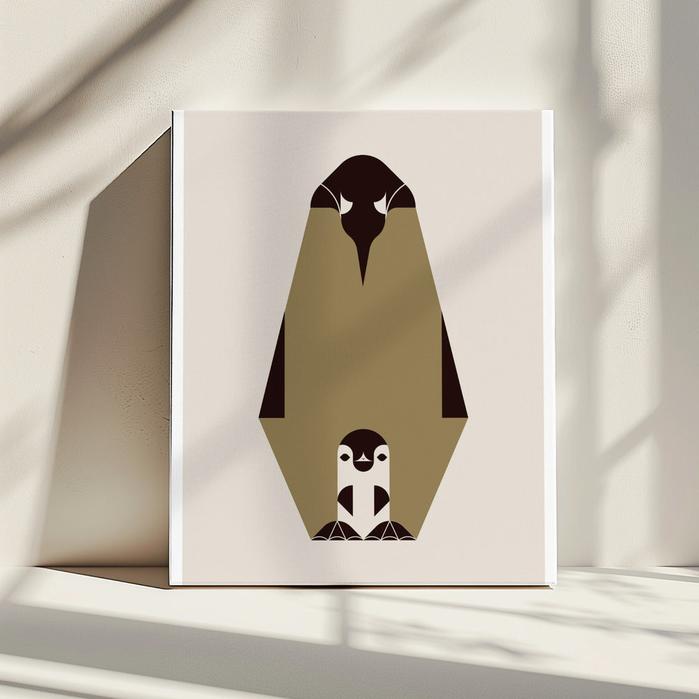 Golden Animals - Royal Penguin (white) | Canvas