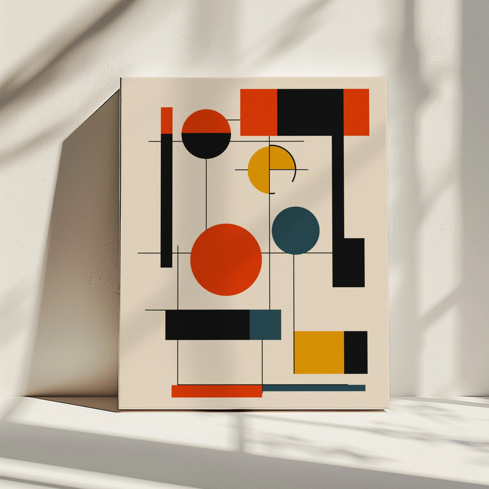 Geometric Shapes And A Balanced Color PaletteGeometric Harmony | Canvas