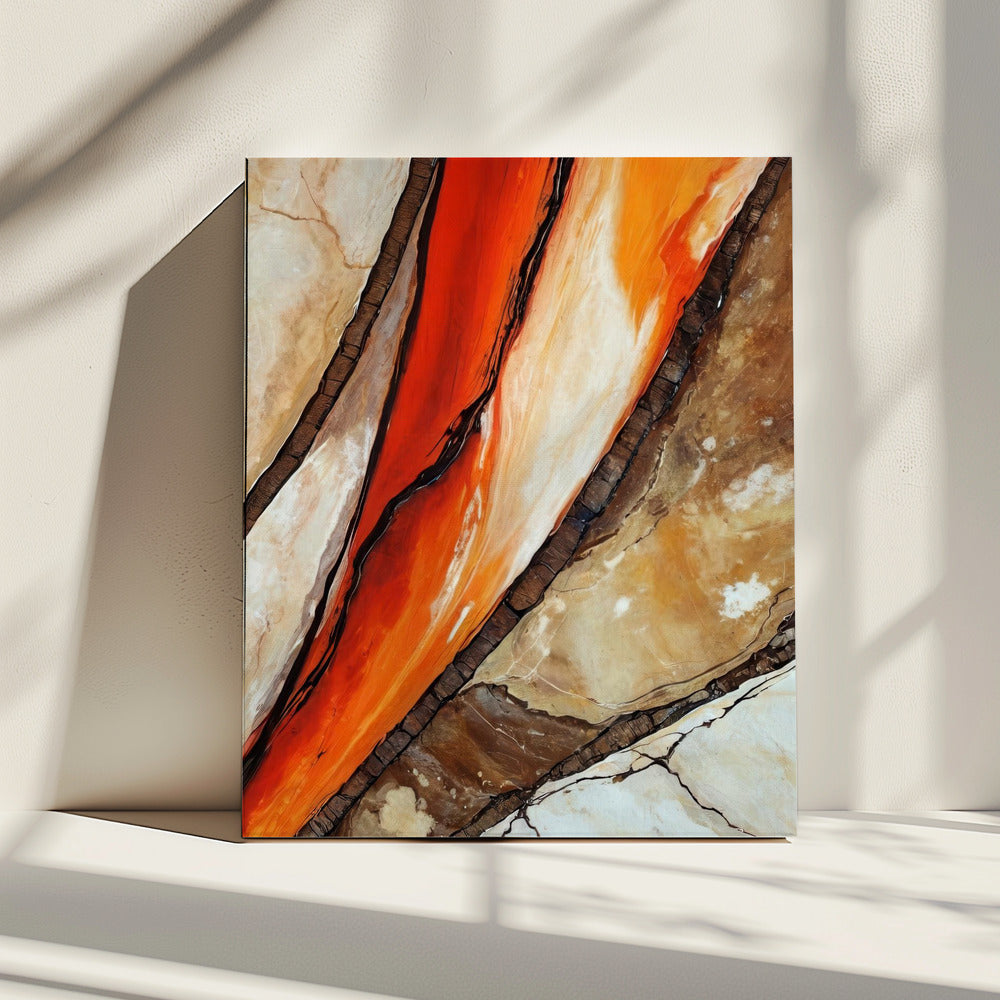 Fiery Canyon Veins | Canvas