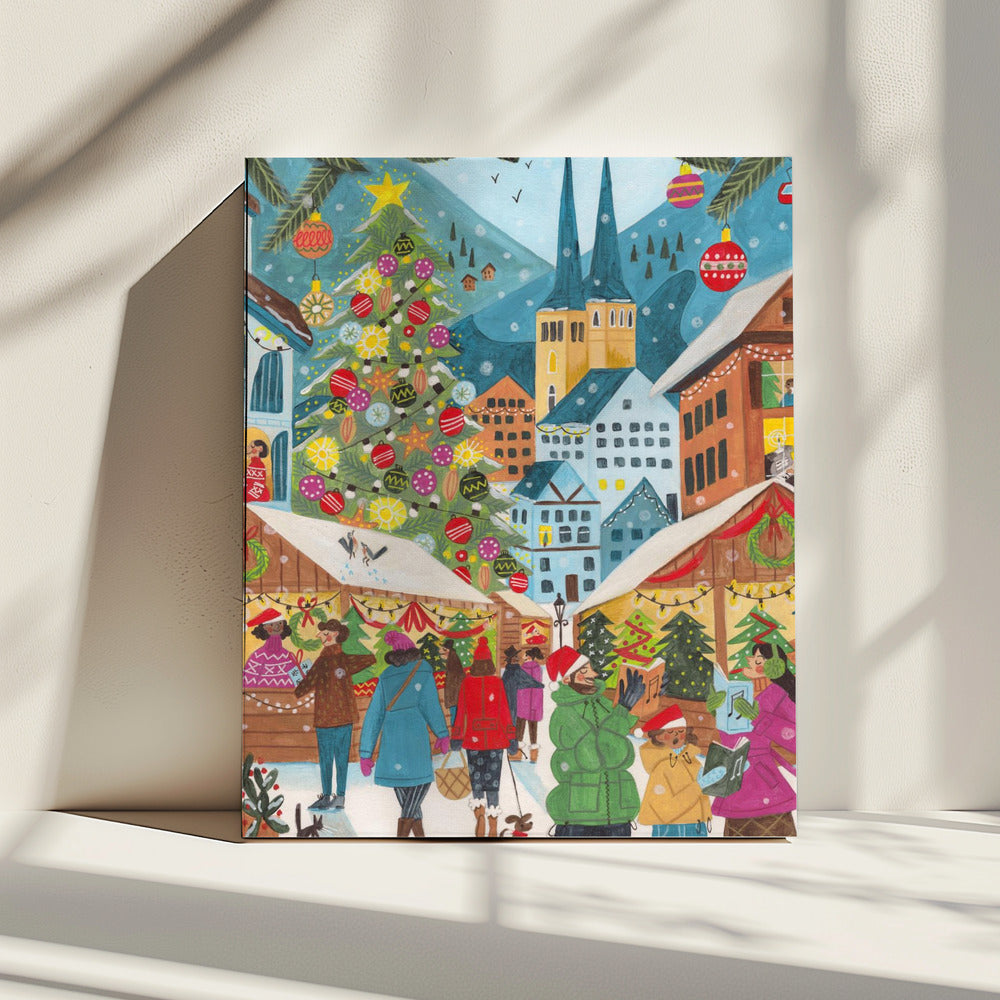 Christmas Market in the Village | Canvas