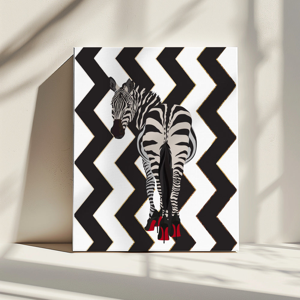 Zebra Heels Zigzag | Canvas