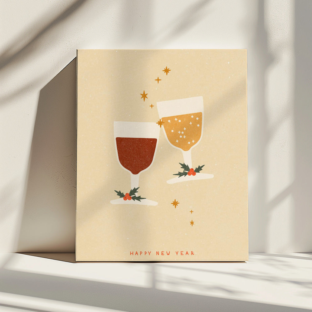 Make a wish to the clinking of glasses | Canvas