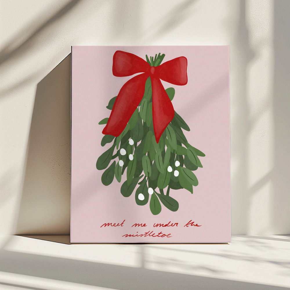 Kiss by Mistletoe | Canvas
