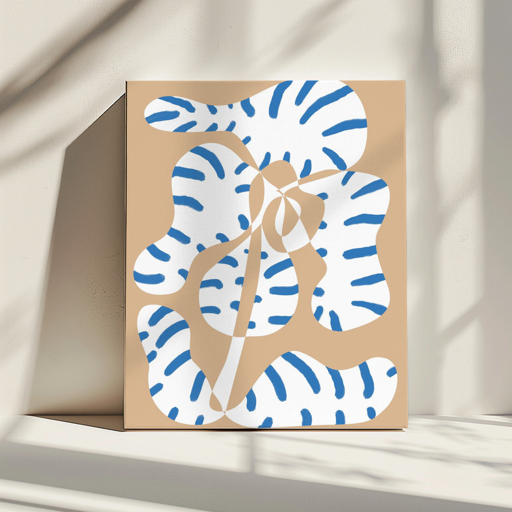 Abstract Shapes Flower Tiger print | Canvas