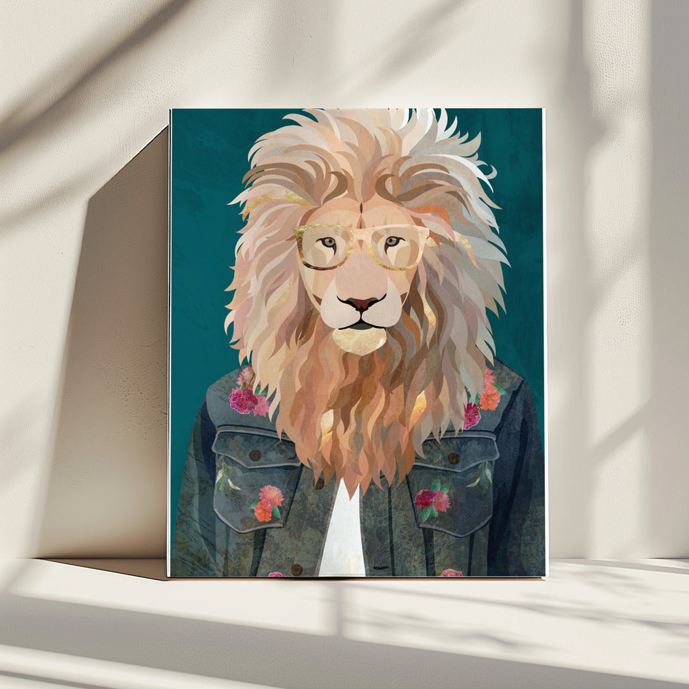 Golden fashion lion 2 | Canvas