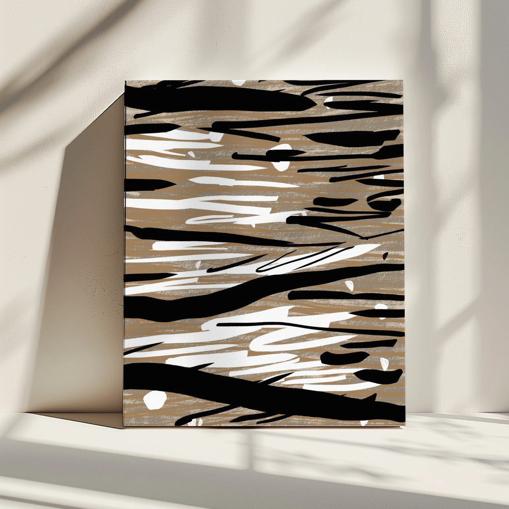 Black And White Brushstrokes | Canvas
