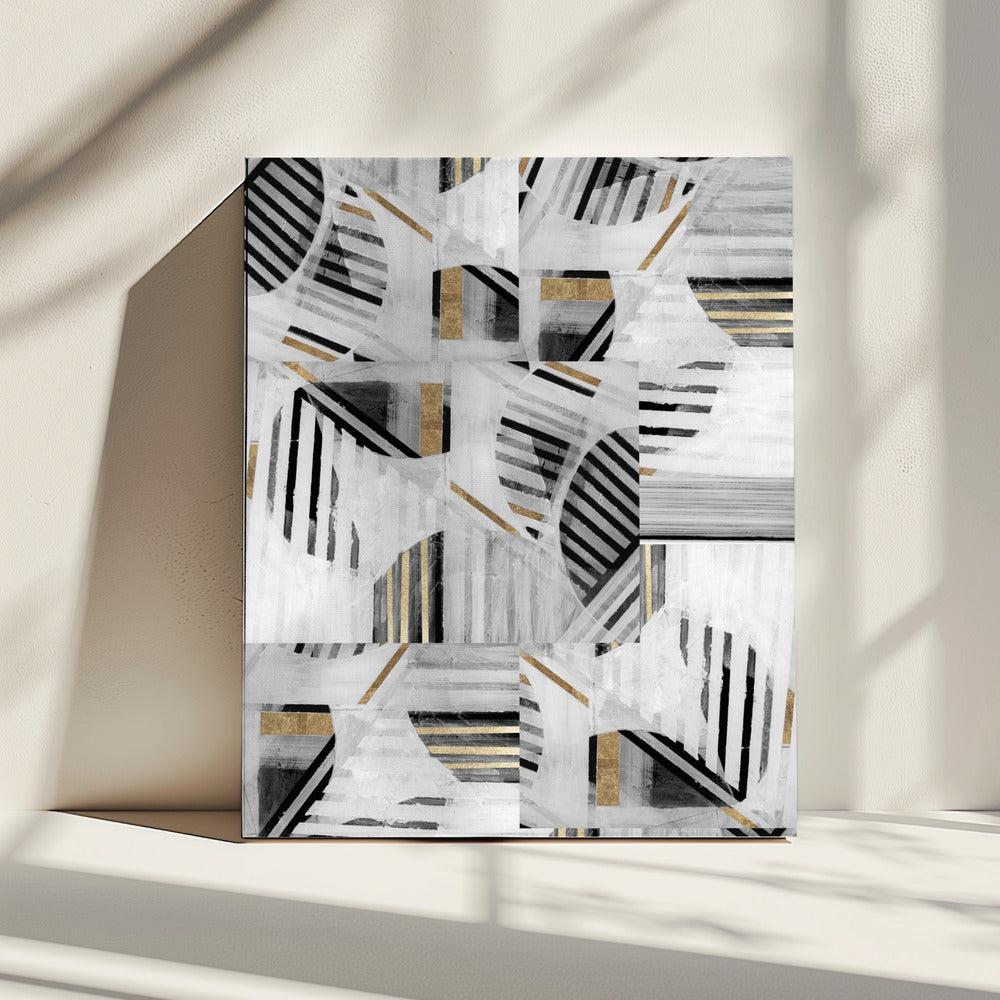 Abstract Back White Gold1 | Canvas