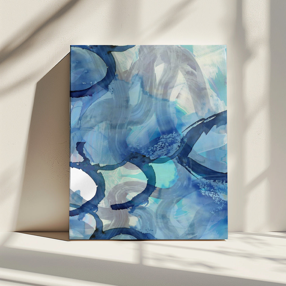 Blue Abstract Swirls 2 | Canvas
