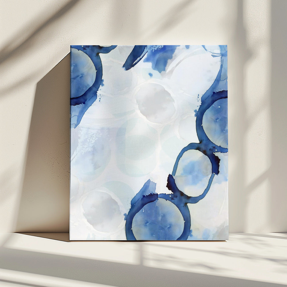 Blue Abstract Swirls 3 | Canvas