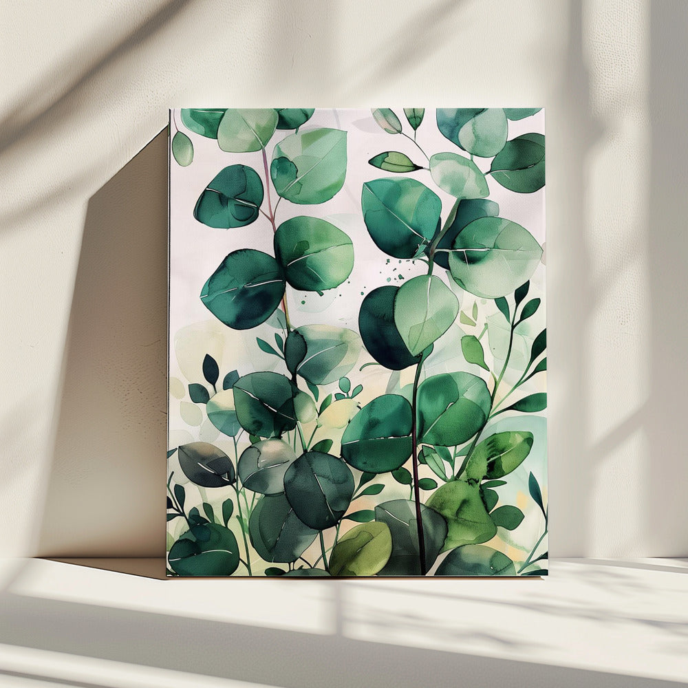 Nature Flowers and Leaves Watercolor Art (5) | Canvas