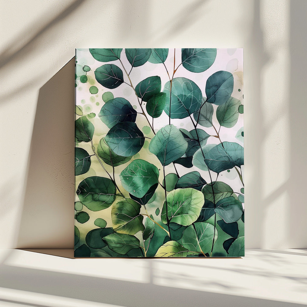 Nature Flowers and Leaves Watercolor Art (9) | Canvas