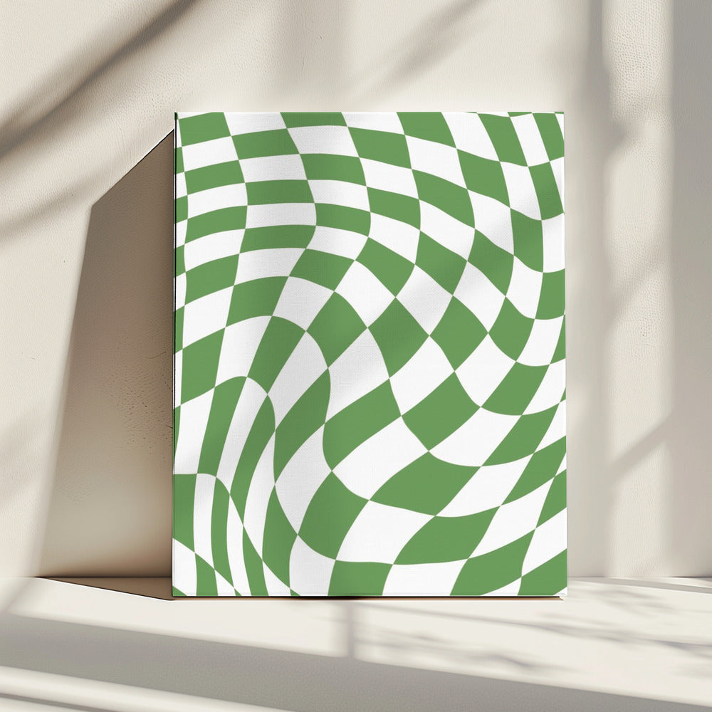 Green Checkerboard | Canvas