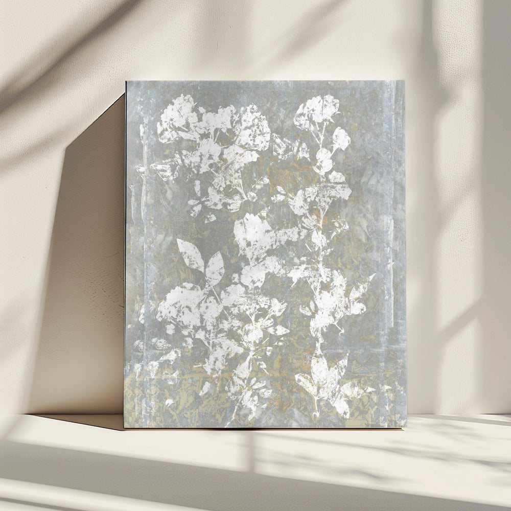 Botanical White Textured Floral 1 | Canvas