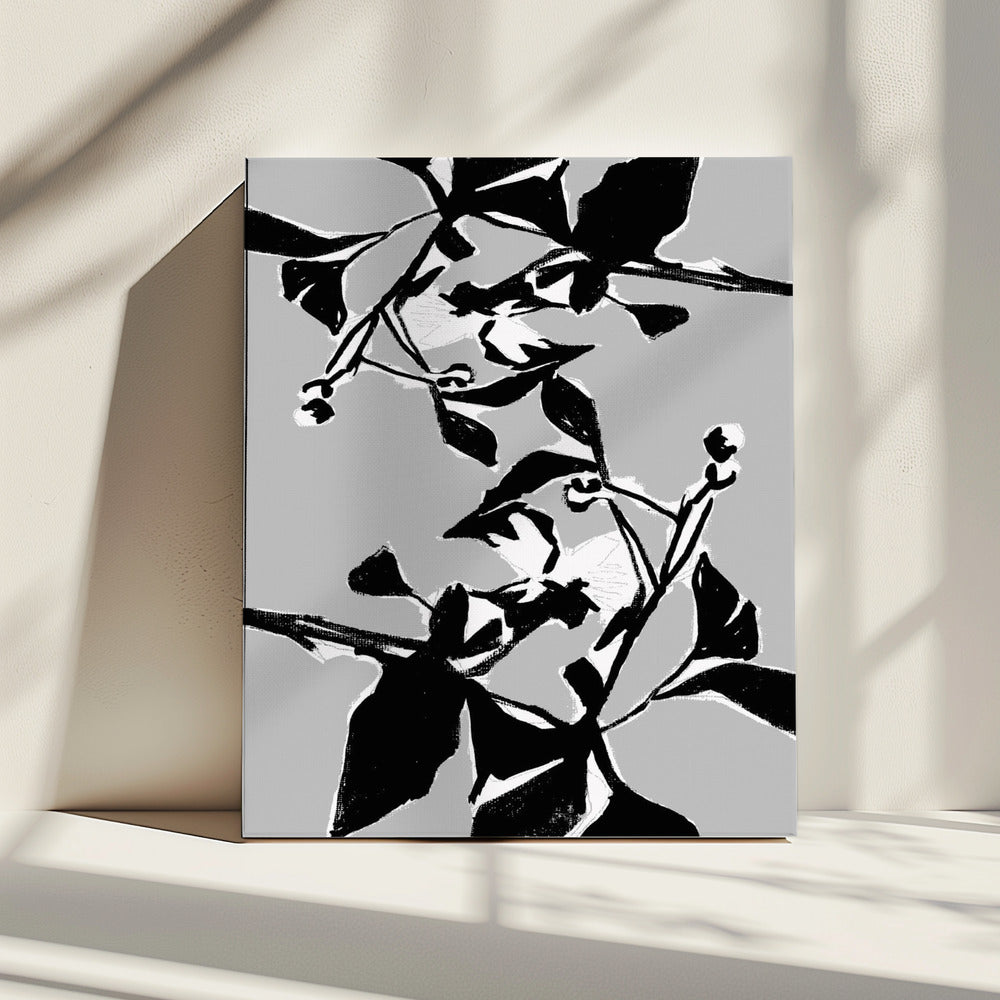Black Floral Silhouette 1 | Canvas