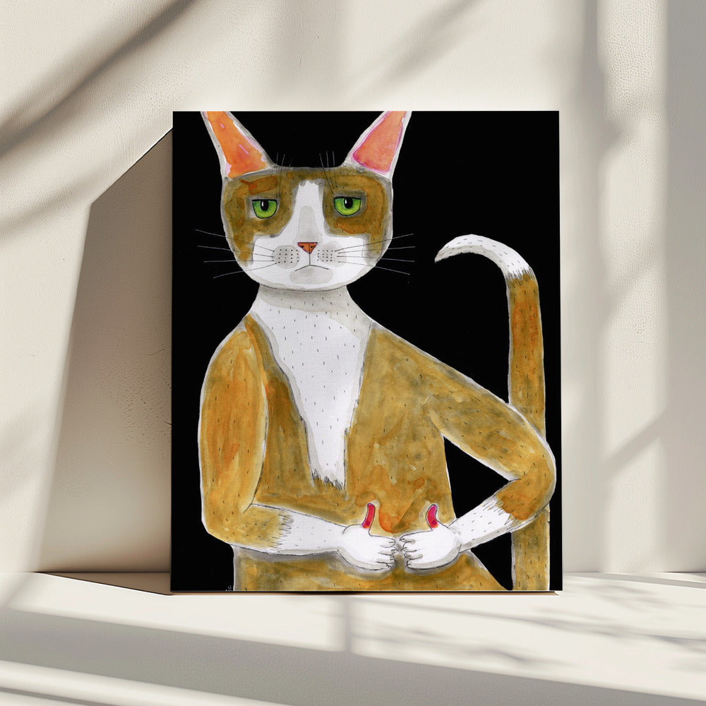 All Ok cat, thumbs up. | Canvas