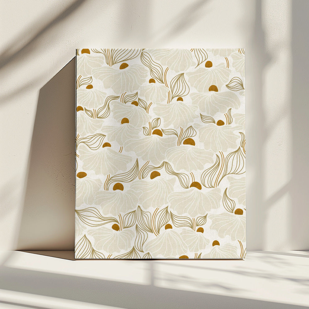 calming essentials Natural flow meadow ivory pattern | Canvas