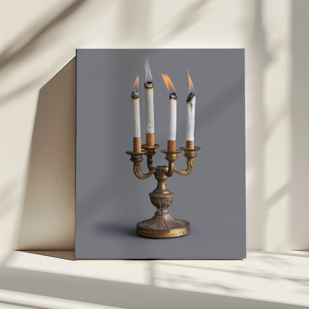 Smoking candlestick | Canvas