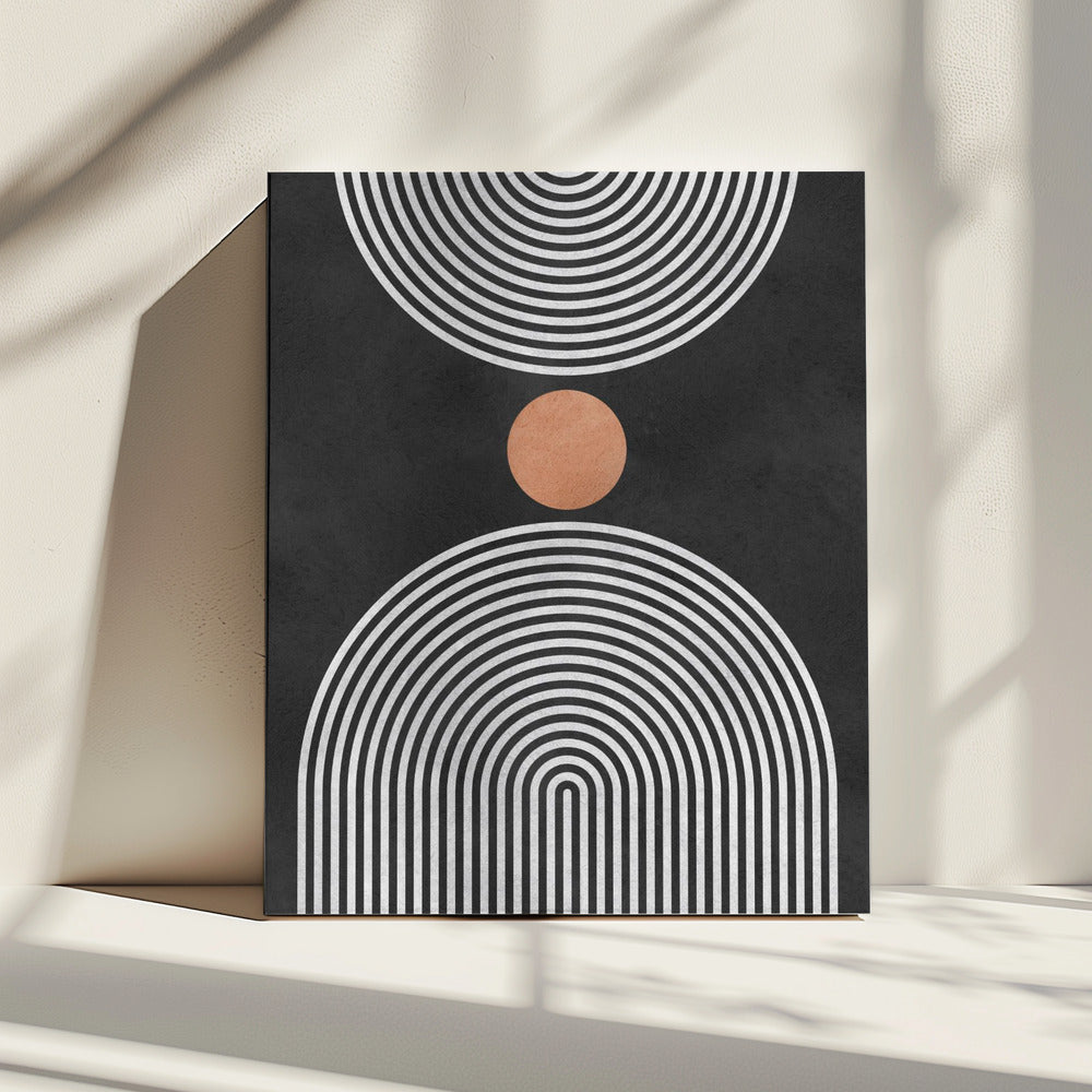 Circles on black background 5 | Canvas