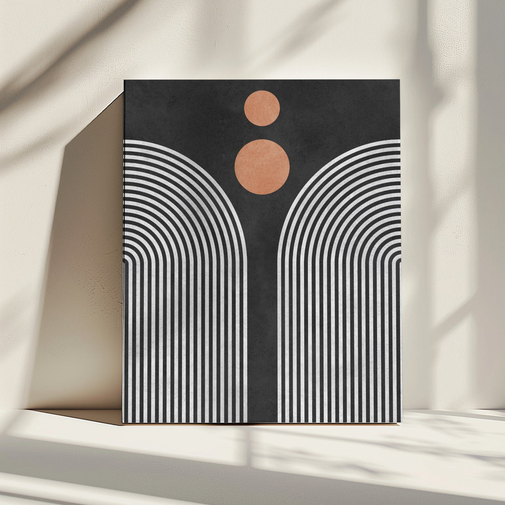 Circles on black background 3 | Canvas