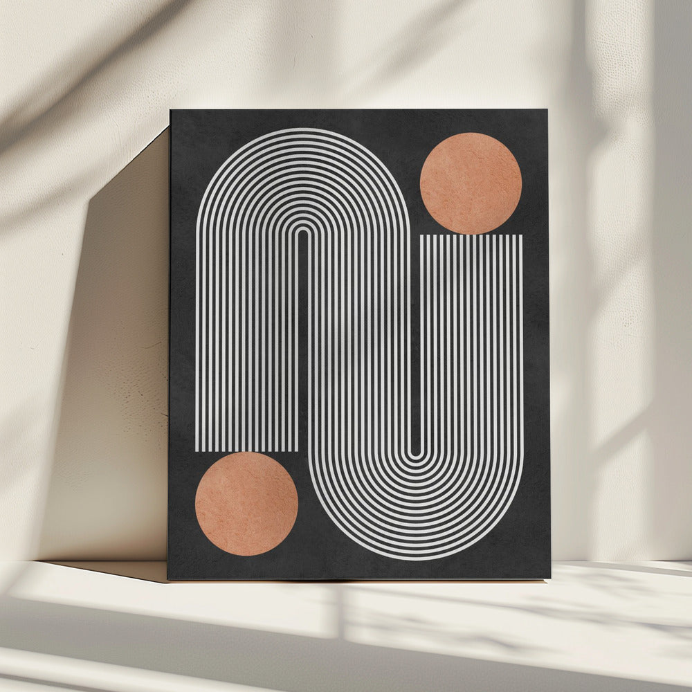 Circles on black background 1 | Canvas