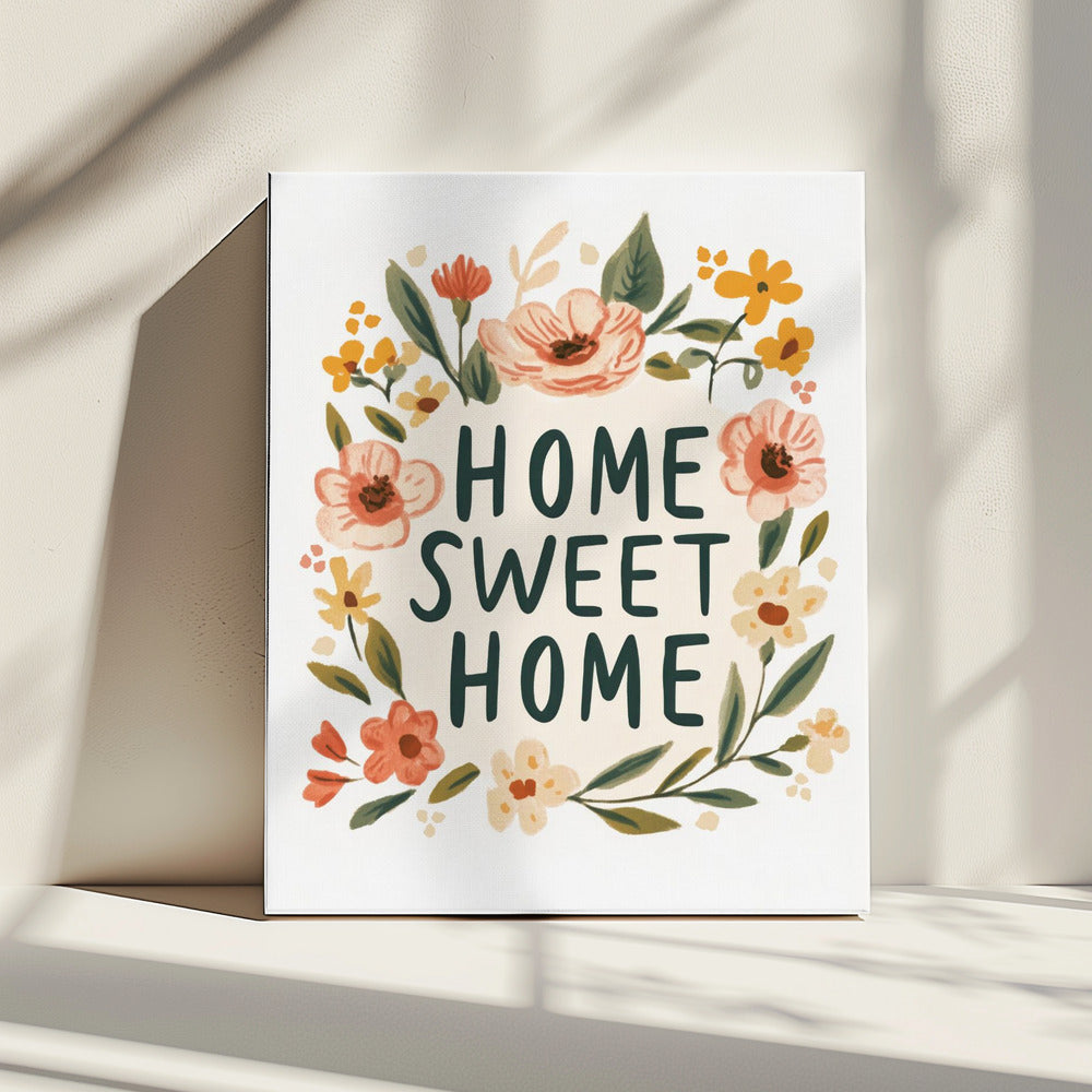 Floral Welcome Sign | Canvas