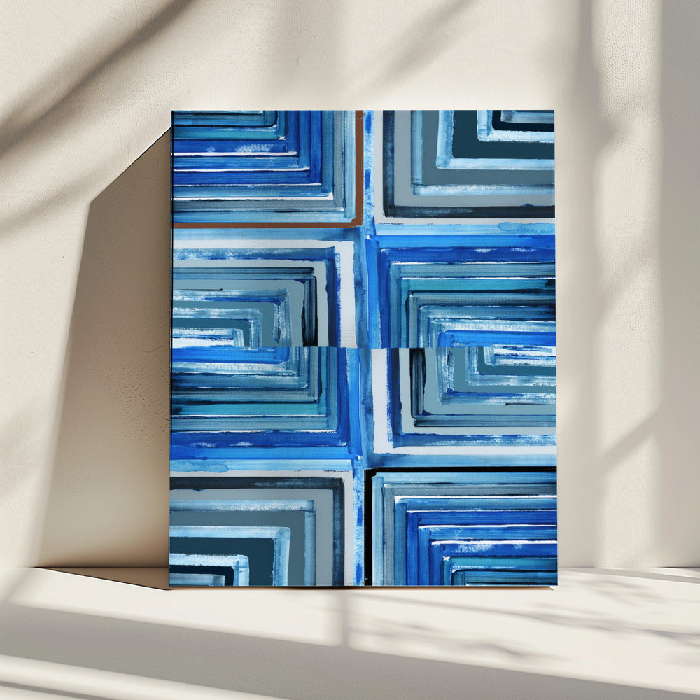 Rectangle of Zig Zag Lines No1 | Canvas