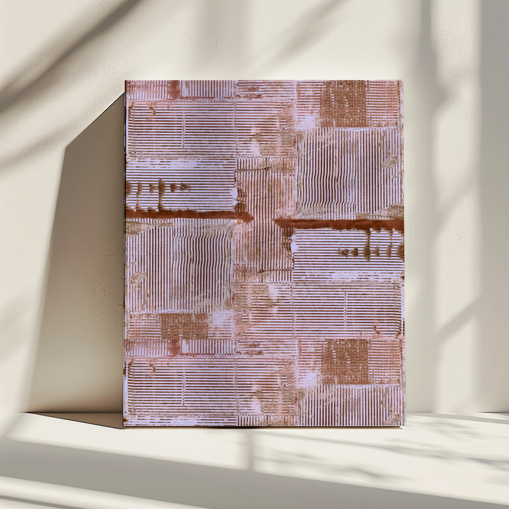 Cinnabar Soft Lines Texture No1 Print | Canvas