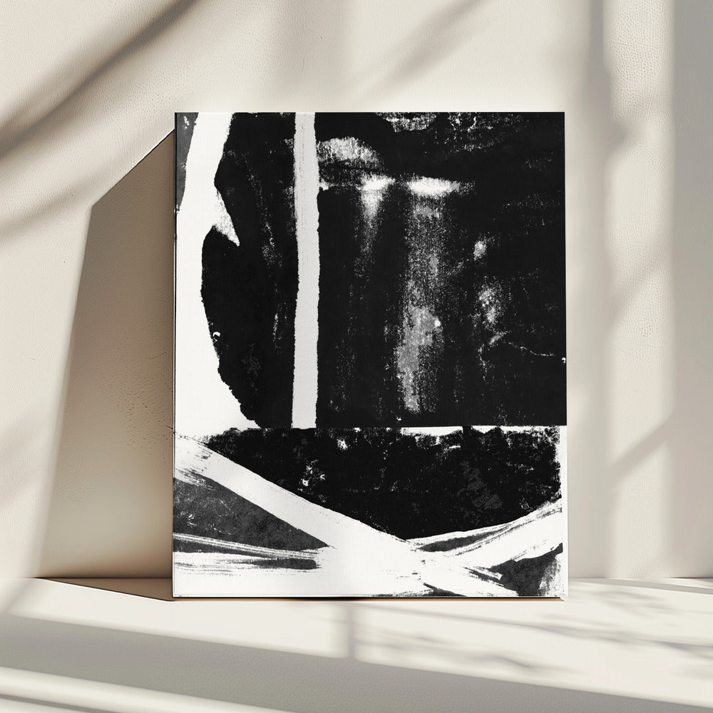 Black Ink Abstract Print | Canvas
