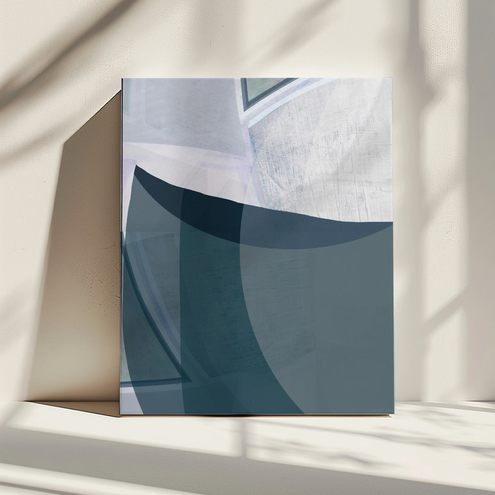 Encore Blue Abstract Print | Canvas