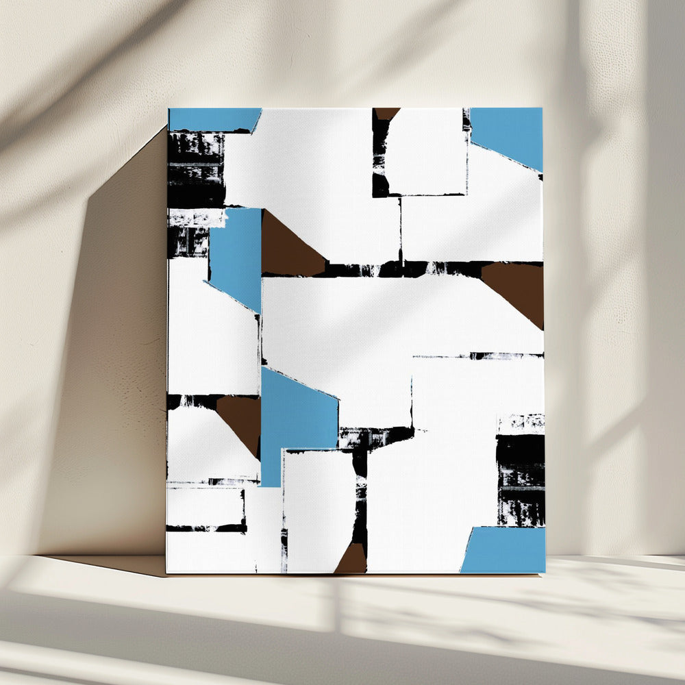 Abstract Neutral Geometry No1 | Canvas