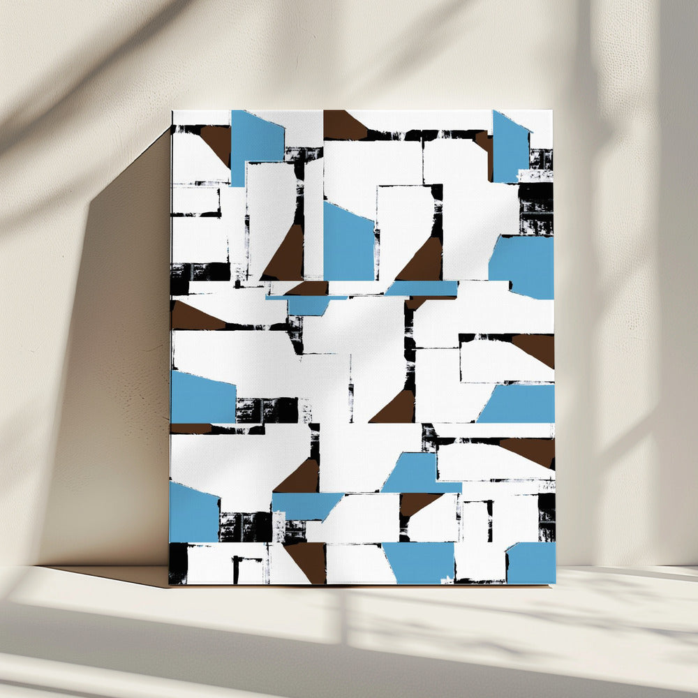 Abstract Neutral Geometry No3 | Canvas
