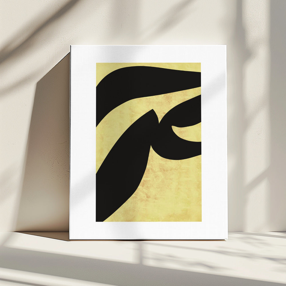 Abstract Black Shapes Print No 1 | Canvas