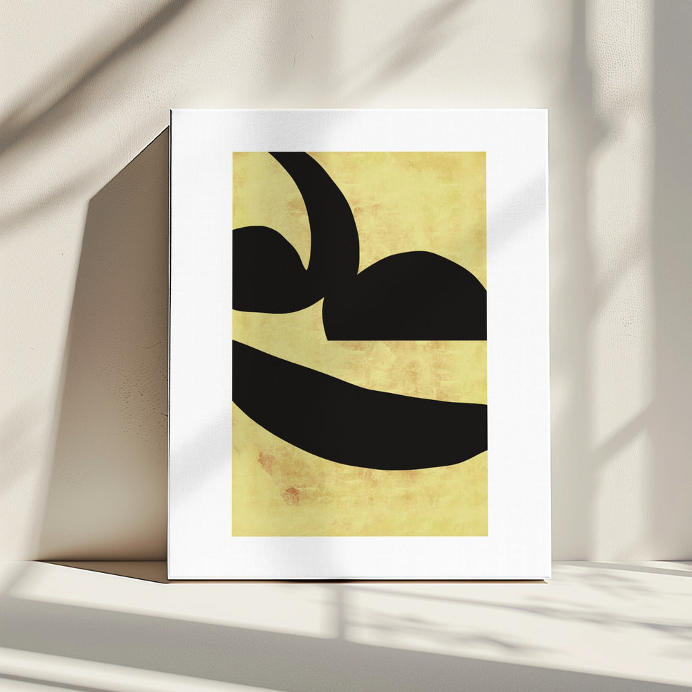 Abstract Black Shapes Print No 2 | Canvas